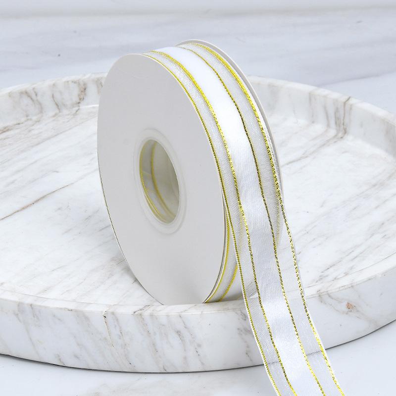 Декоративный романтический и уютный алфавит ручной работы с золотым краем из атласной пряжи, прозрачная лента, цветная лента для упаковки торта на день рождения, галстук, цветочные украшения