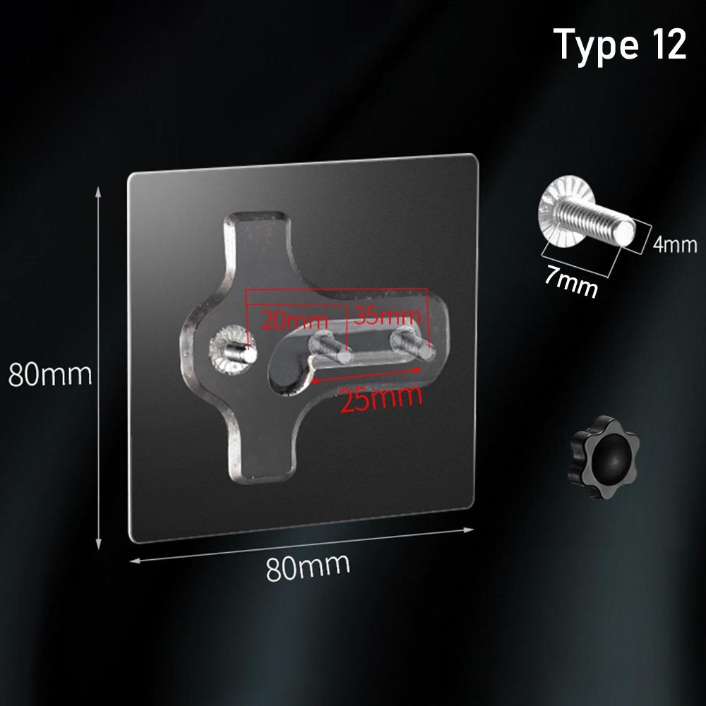 Без перфорации Двойное отверстие Винты Наклейка На Стену Вешалка Для Фотоаппарата Гвоздь Бесплатные Наклейки