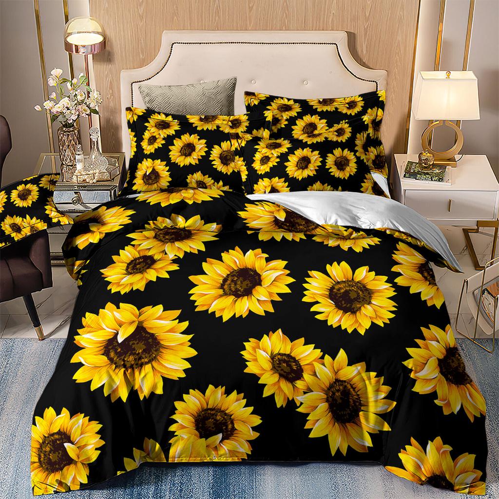 Одеяло с цветочным принтом Doona, комплект пододеяльников, одинарные, двуспальные, постельные принадлежности размера «queen-size», наволочки