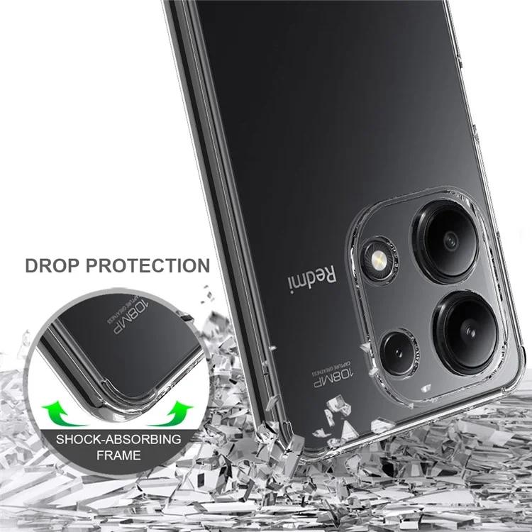 Для Xiaomi Redmi Note 13 4G Чехол Устойчивый к царапинам ТПУ+Акрил Прозрачный Чехол для телефона