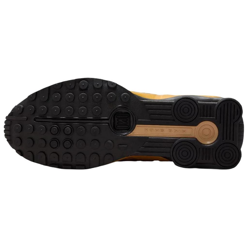 Nike Кроссовки Shox R4 для бега, унисекс, золотисто-черные, HQ1988-700