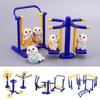 3PCS/Set Yellow&Blue Outdoor Sports Model Scene Model Sand Table Model Mini Dollhouse Scenes Gift