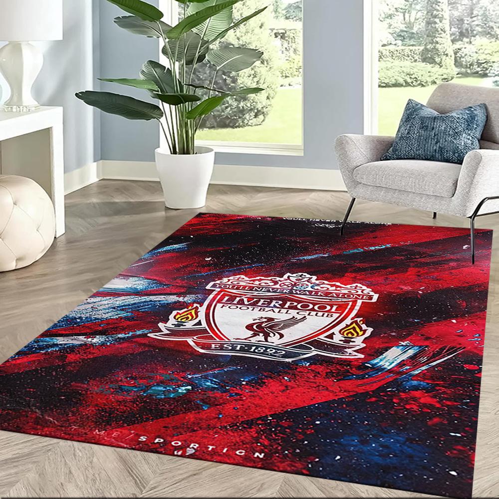 Liverpool Football Club Area Rug Suitable For Living Rooms Hallway Dining Room Balcony Antislip Carpet Anime Office Decor Gift For Festivals