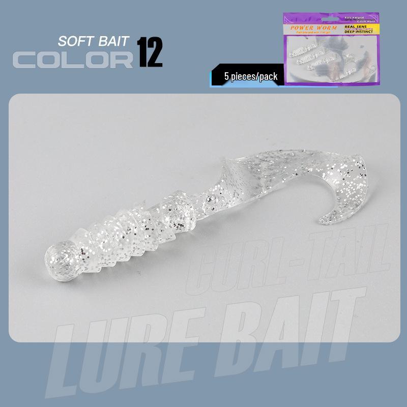 Большая волна, кудрявый хвост, мягкая приманка для окуня и мандаринки