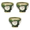 Набор из 3 чаш Oribe Tsubaki Yutatsuwan, керамика Сэнтя, Setomonohonpo [10×7.5см] (270 куб.см)] (глиняная посуда)