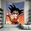 Cute Cartoon Son Goku Wall Tapestry Aesthetic Wall Hanging Printed Fabric Blanket Decorative Tapestries For Bedroom Living Room Home Decor