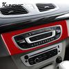 Наклейка из настоящего мягкого углеродного волокна для Renault Fluence Megane RS 2009 2010 2011 2012 2013 2014 2015 Отделка CD центральной консоли автомобиля