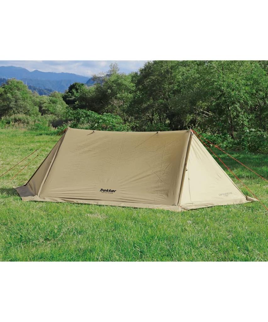 CAPTAIN STAG Solo Tent Pup Tent Solo Base 1 Person UV Cut Aluminum Pole Water Pressure Resistance Fly 3000mm Khaki Trekker 2000mm/Floor UA-63