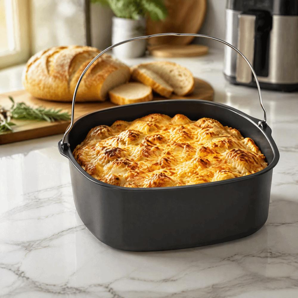 With Handle Cake Barrel Carbon Steel Fryer Cake Pan Compact Baking Cake Tin Air Fryer Accessories