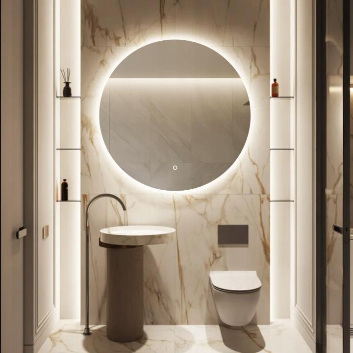Occhio round bathroom mirror 80 CM LED lighting, heating mat