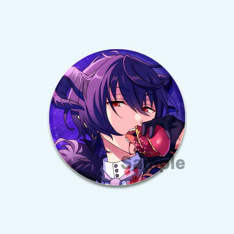 32/44/58mm Anime Collection Ensemble Stars Tinplate Pin Round Cartoon Snap-in Brooches for Backpack Accessories Badge Handmade Decoration