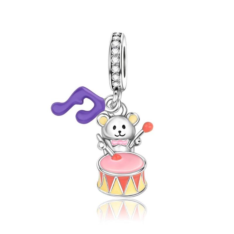 Animal Charms Copper Bear Rabbit Dog Panda Elephant Pig Kapibala Beads Pendants Fit Bracelet Diy Fine Jewelry Gift