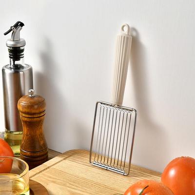 Слайсер из нержавеющей стали с силиконовой ручкой для сыра, мяса, картофеля, редиса и колбасы