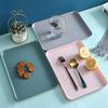 Nordic Style Tray Tea Tray Plastic Fruit Tray Rectangular Living Room Barbecue Coffee Shop Restaurant Kindergarten Plate Meal