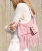 KOIMOOI City Flat Fringe Bag (Pink Suede)