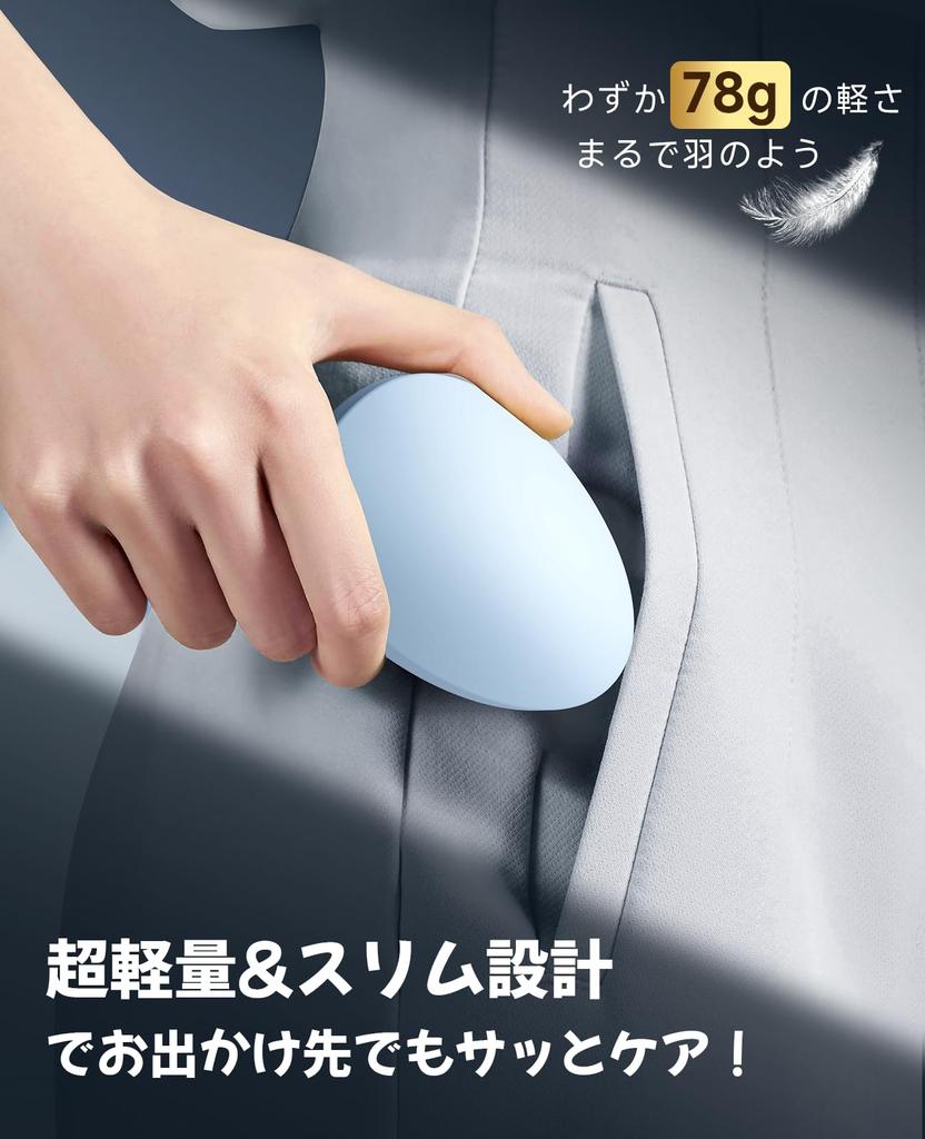 [SILVLF] Painless Hair Removal Device, Exfoliating Nano Glass, Palm-Sized, Lightweight (Blue)