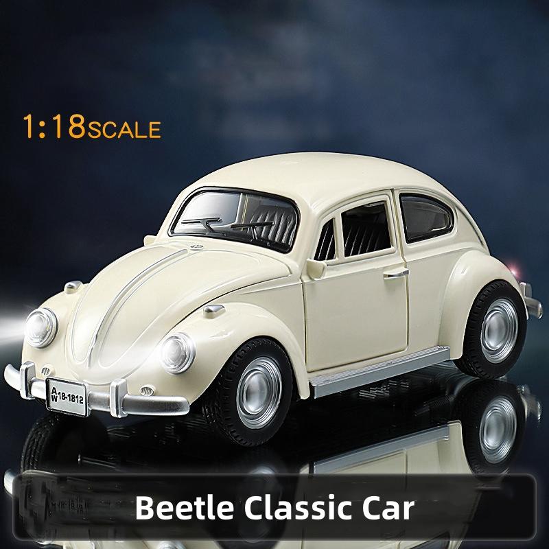 Новый 1:18 Классический Автомобиль Жук 1955 Литой Модель Автомобиля Звук и Свет Инерционный Детская Игрушка Коллекционные Предметы Подарок на День Рождения