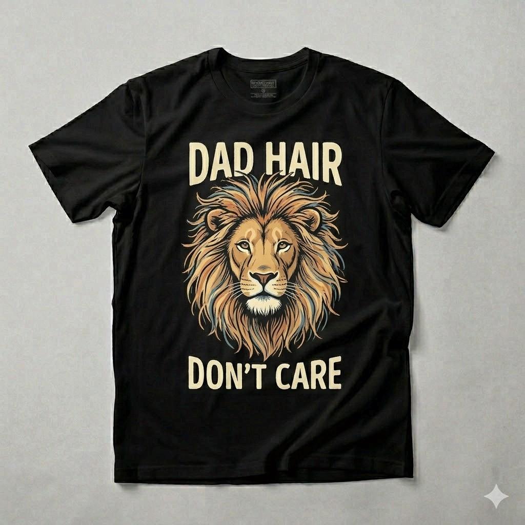 Dad Hair Don’t Care Lion Dad Shirt Father’s Day Gift Graphic Unisex T-shirt