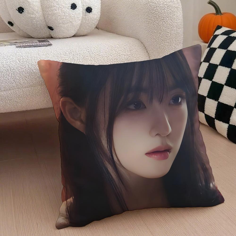 Popular Red Velvet iIrene Kpop Star Cushion Cover Throw Pillow Cover Hidden Button Durable Polyester Chair Cushion