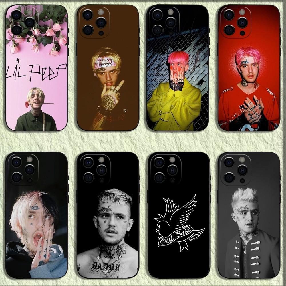Чехол на телефон L-Lil Peep Cry Baby для iPhone 16,15,14,13,12,11,Pro,X,XS,Max,XR,Plus,Mini Мягкий черный чехол