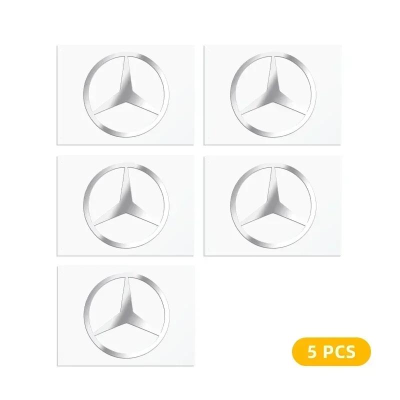 BTY4 2/5/10pcs 3D Metal Car Emblem Sticker Decor Badge Decal Interior Styling For Mercedes benz A B R G Class GLK GLA w204 W251 W463