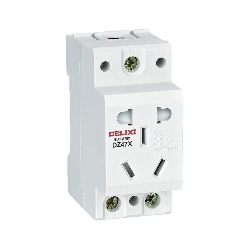 Розетка Delixi DZ47X510 с пятью отверстиями, 10А, на DIN-рейку, AC30, для шкафа