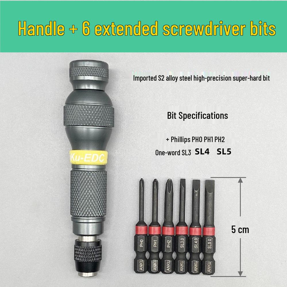 EDC Алюминиевый сплав 6.35 Рукоятка для бит Металлическая отвертка