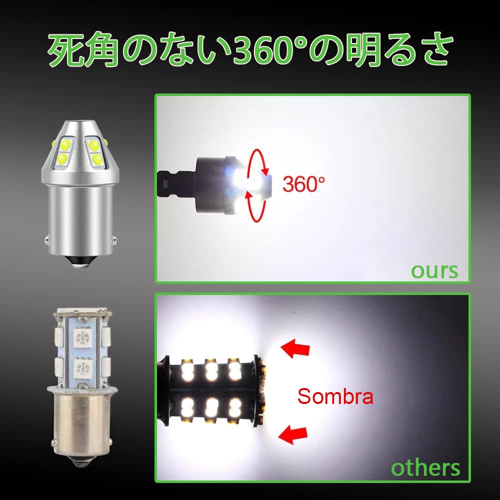 S25 Одноконтактная, угол контактов 180°, светодиодная лампа, габаритный фонарь, для автомобилей 12-24В, общая