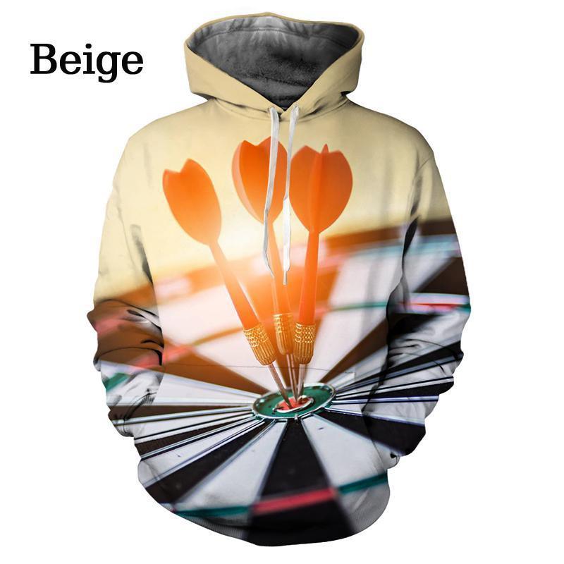 3D-печать, ориентированная на игру в дартс, лучший мужской модный тренд, индивидуальный повседневный спортивный пуловер с капюшоном