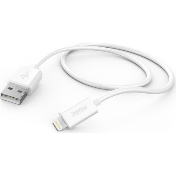 Hama Ladekabel, USB-A - Lightning, 1 M, Weiß () - 00201579