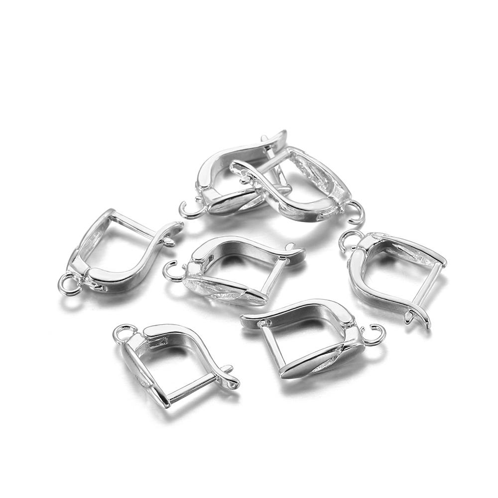 6-12 шт./лот, латунные французские серьги, крючки, зажимы, рычаг, задняя застежка с открытой петлей для изготовления ювелирных изделий своими руками, фурнитура, аксессуары