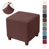 1PC Square Elastic Footstool Slipcovers Stretch Jacquard Ottoman Stool Covers  All-inclusive Durable Footrest Cover Living Room