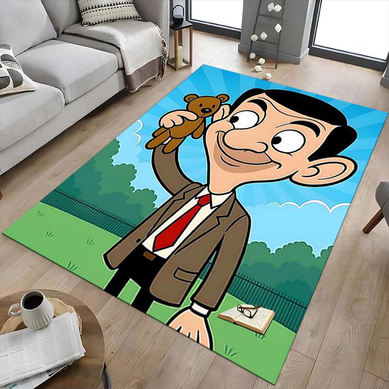 Mr Bean'S Adventure Carpet For Playroom Bedroom Living Room Sofa Home Decorkids Game Area Rug Nonslip Floor Mat