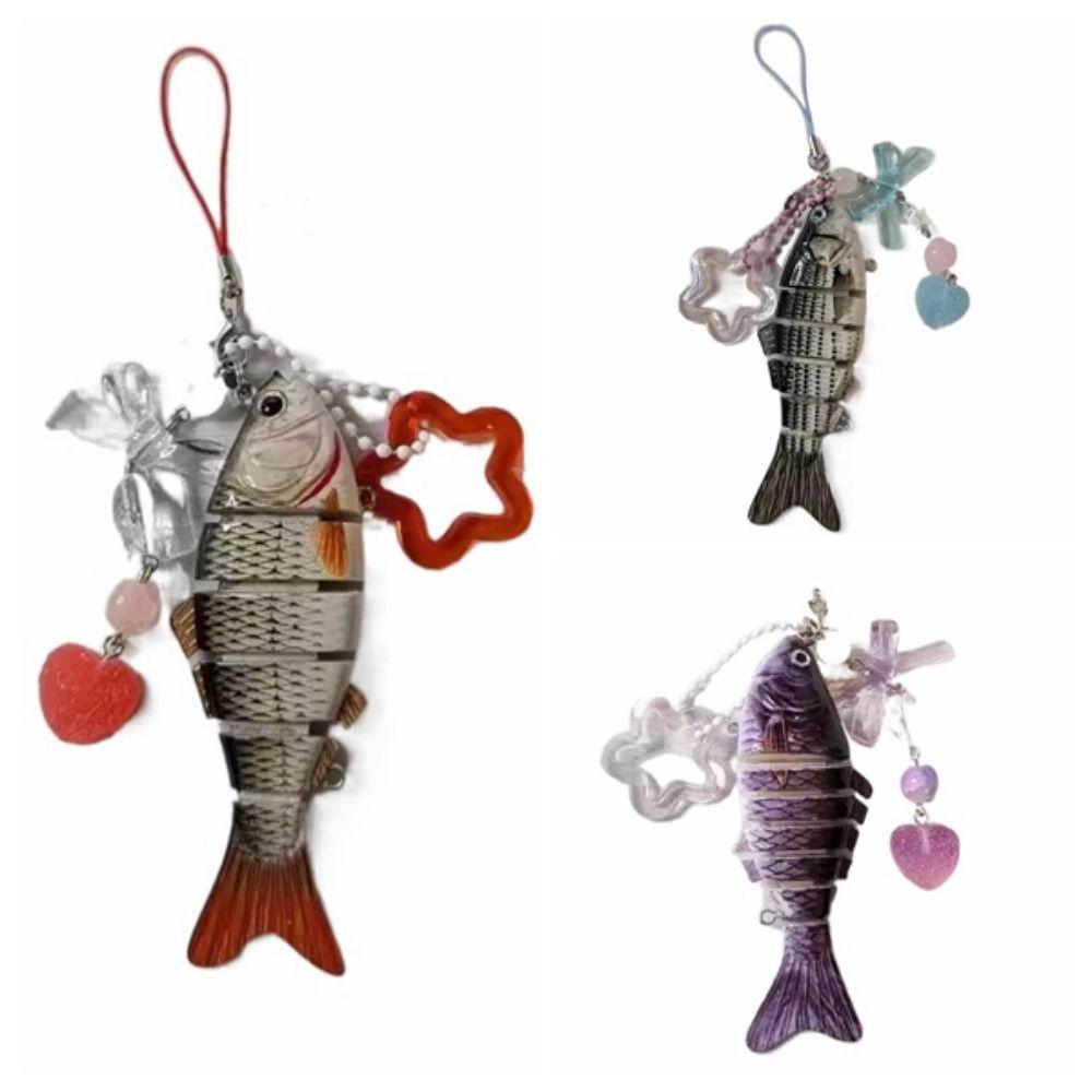 Exquisite Simulated Fish Keychain Handmade Jewelry Accessories New Mobile Phone Lanyard