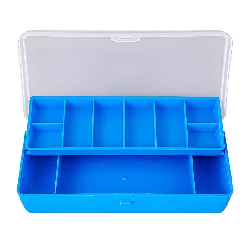 Портативный ящик для рыболовных снастей 11 отделений двухъярусный кейс для хранения аксессуаров