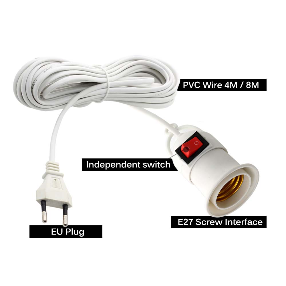 Выключатель Приспособление Лампа Подвесной светильник Преобразователь Держатель вилки Основания ламп Адаптер лампы Розетка для лампы