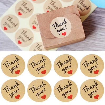 Декоративные наклейки Thank You для подарков, 120 штук