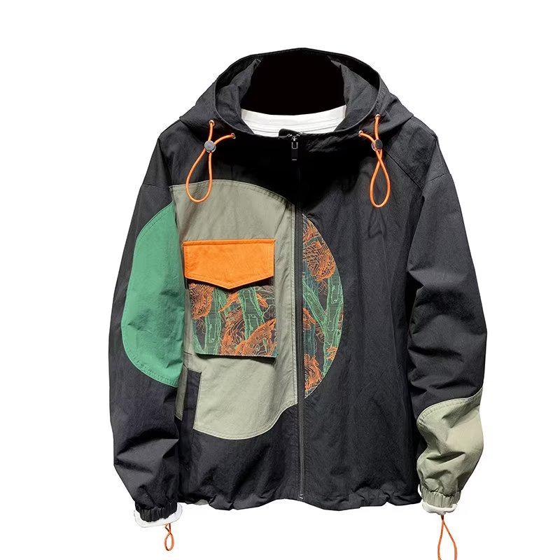 Men's Trendy Hooded Jacket: Casual Loose-Fit, Split Design for Spring & Fall Fashion