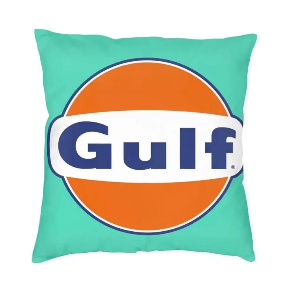 Gulf Racing Logo Cushion Cover Sofa Living Room Square Throw Pillow Cover Chair Cushion 45x45cm 18x18Inch