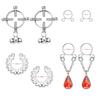 Stainless Steel Bell Nipple Ring Piercing Set