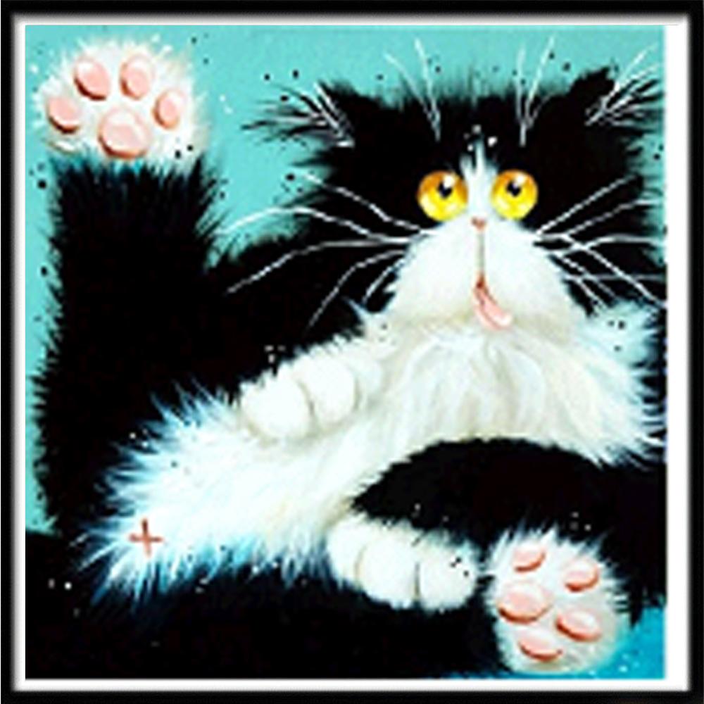 5D алмазная живопись животное кошка и собака Алмазная мозаика набор для вышивки крестом волк посуда Рождественский подарок