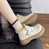 Platform Flats Fur Ankle Boots Winter Warm Women Shoes 2025 Trend Designer New Short Plush Casual Shoes Outdoor Snow Botas Mujer