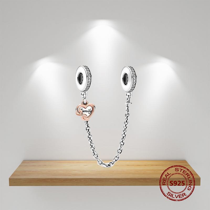 Новая цветочная цепочка безопасности круглая подвеска бусина подходит оригинальный браслет подвеска звезда луна бабочка DIY ювелирные изделия для женщин