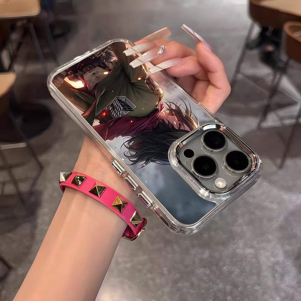 Чехол для телефона A-ATTACK ON T-TITAN Для IPhone 17 Air 16 15 14 13 12 11 Pro Pro Max Plus Прозрачный Мягкий Чехол