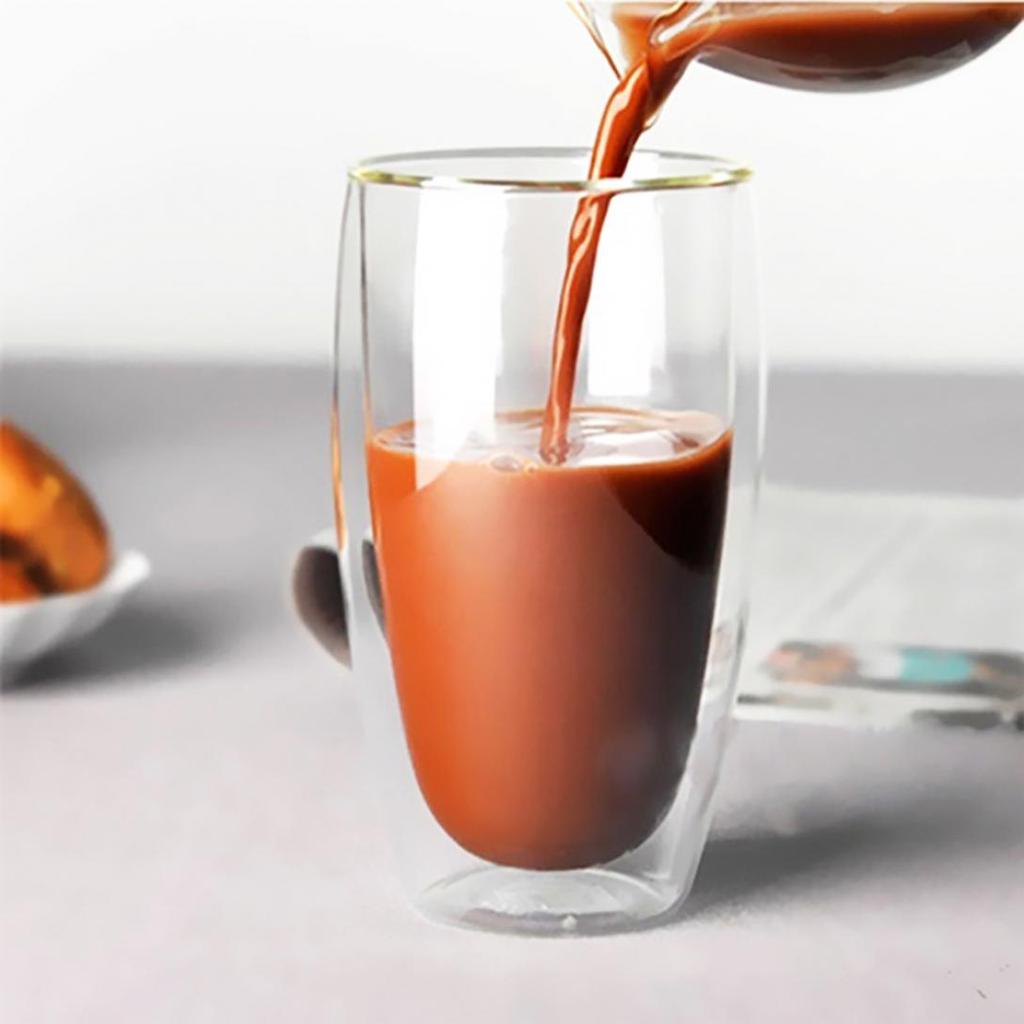 E&F Store Home Double Wall Heat Insulation Tea Coffee Milk Mug Drink Glass Cup Drinkware Popular