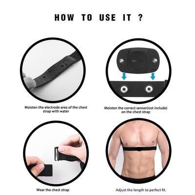 3-1 шт. Сменный датчик пульса, нагрудный ремень, мягкий фитнес-нагрудный ремень, совместимый с Polar Garmin Magene, ремешок