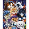 Полный 5D Diy Алмазная картина Волшебный котенок Мозаика Вышивка Крестом Домашний Декор Подарок ручной работы