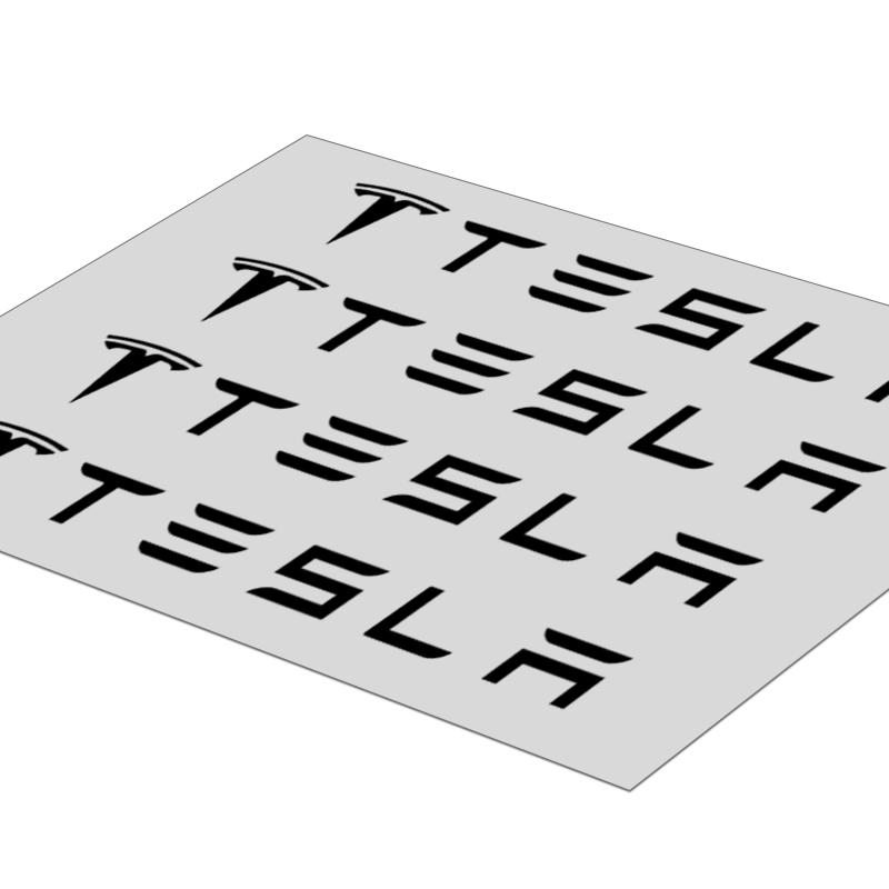 4Pc Car Door Handle 3D Stickers Tire Rear View Mirror Decals Styling For Tesla Model S Model X Model Y Cybertruck Model 3 Model Y