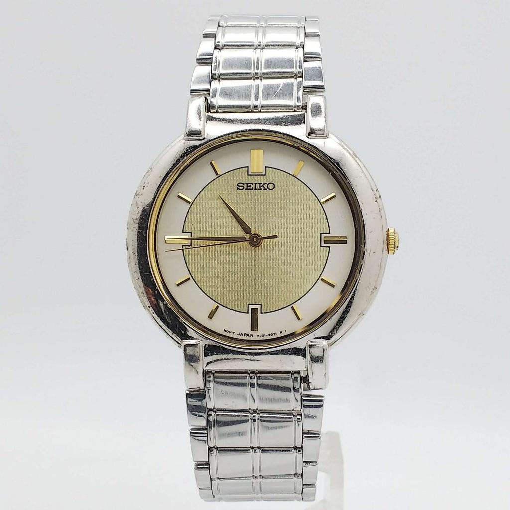 [USED] 319 Free Shipping Battery Replaced SEIKO Silver Analog Watch
