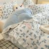 Thickened Milk Fleece Four-Piece Set, Fleece Quilt Cover, Bedding, Coral Flannel Bed Sheet Three-Piece Set